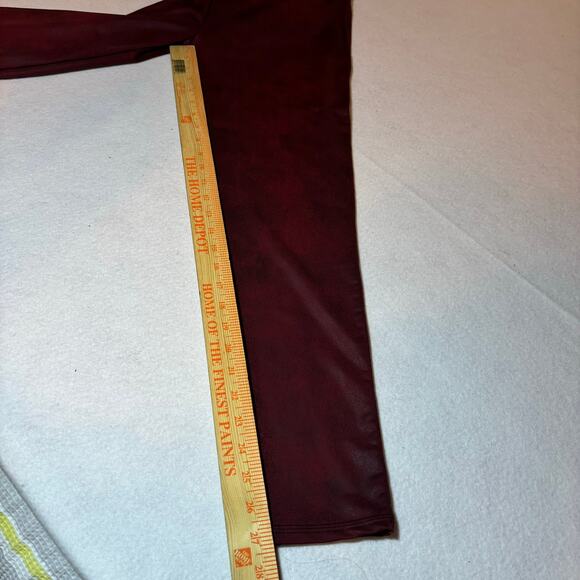 NYDJ Coated Skinny Leggings Pull-On Slimming pants Burgundy Size M - Picture 5 of 8